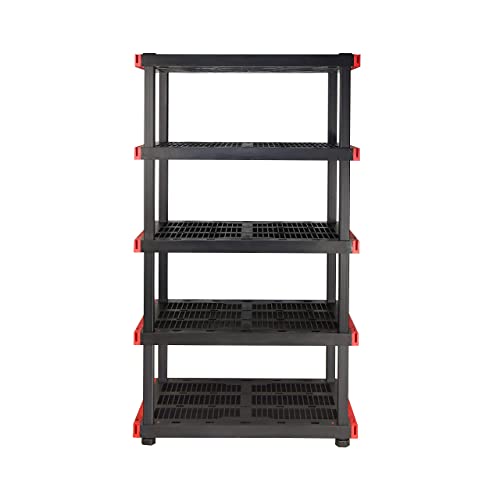 CX Craftsman, 5-Tier Highly Durable Storage Rack, 200lbs/shelf, (72.3”H x 40”W x 24”D), Interlocking Shelving Unit and Weather-Resistant Design, American Made Garage Shelf