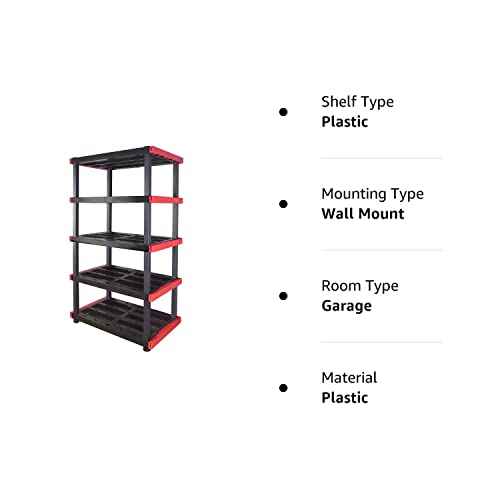 CX Craftsman, 5-Tier Highly Durable Storage Rack, 200lbs/shelf, (72.3”H x 40”W x 24”D), Interlocking Shelving Unit and Weather-Resistant Design, American Made Garage Shelf