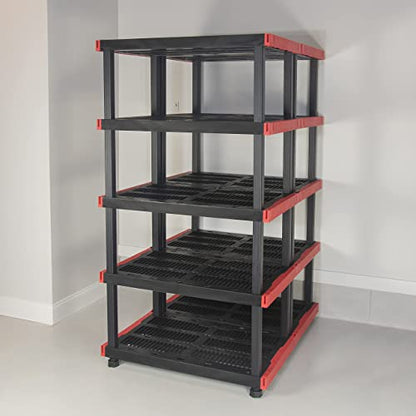 CX Craftsman, 5-Tier Highly Durable Storage Rack, 200lbs/shelf, (72.3”H x 40”W x 24”D), Interlocking Shelving Unit and Weather-Resistant Design, American Made Garage Shelf